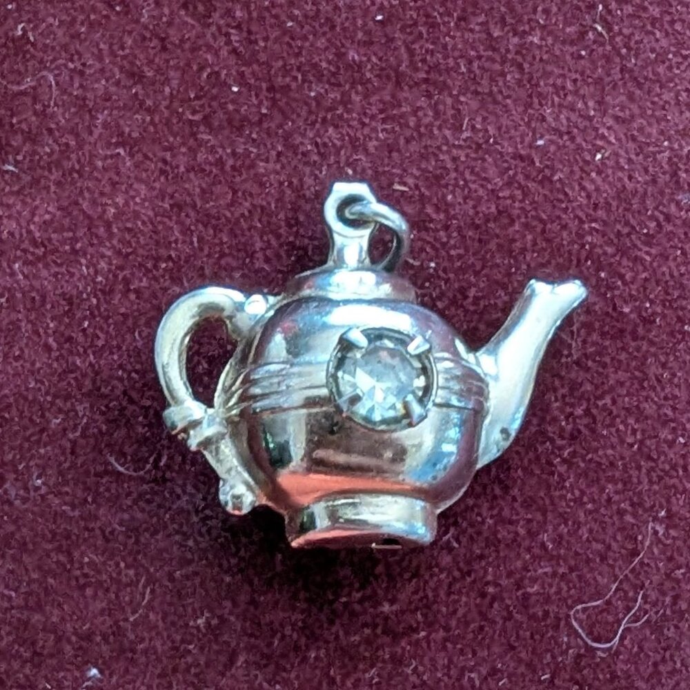 Vintage Sterling Silver Teapot Charm